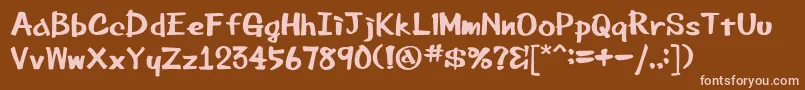 Beemarkerink Font – Pink Fonts on Brown Background