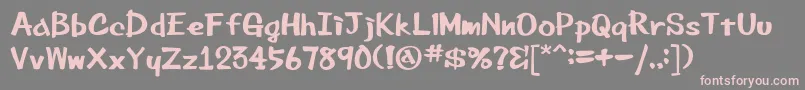 Шрифт Beemarkerink – розовые шрифты на сером фоне