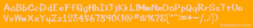 Шрифт Beemarkerink – розовые шрифты на оранжевом фоне