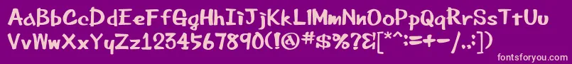 Шрифт Beemarkerink – розовые шрифты на фиолетовом фоне
