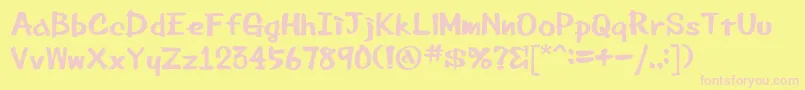 Beemarkerink Font – Pink Fonts on Yellow Background