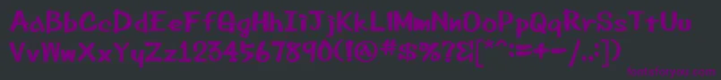 Beemarkerink-fontti – violetit fontit mustalla taustalla