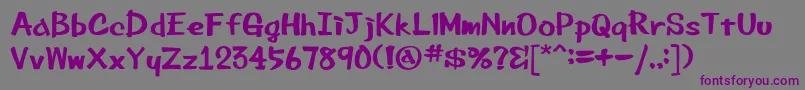 Шрифт Beemarkerink – фиолетовые шрифты на сером фоне