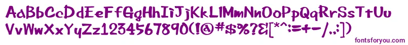 Beemarkerink-fontti – violetit fontit valkoisella taustalla