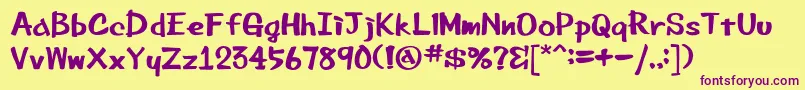 Шрифт Beemarkerink – фиолетовые шрифты на жёлтом фоне