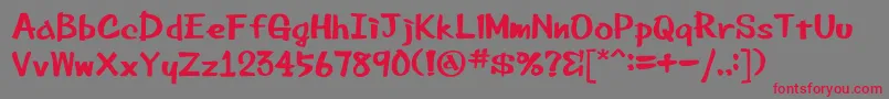 Шрифт Beemarkerink – красные шрифты на сером фоне