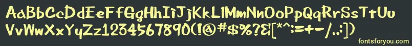 Шрифт Beemarkerink – жёлтые шрифты на чёрном фоне