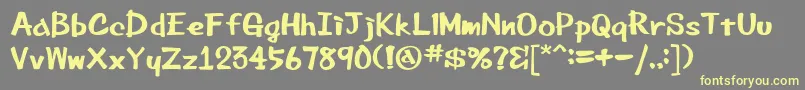 Beemarkerink-fontti – keltaiset fontit harmaalla taustalla