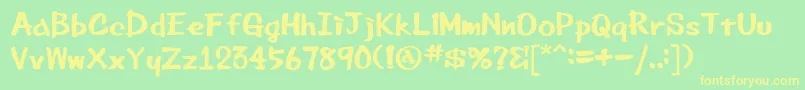 Beemarkerink Font – Yellow Fonts on Green Background