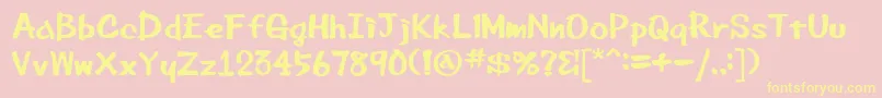 Шрифт Beemarkerink – жёлтые шрифты на розовом фоне