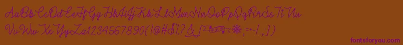 WinterInJanuaryOtf Font – Purple Fonts on Brown Background