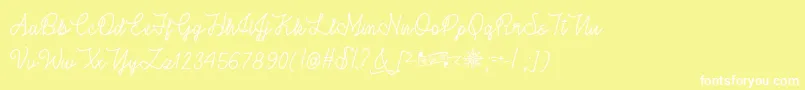 WinterInJanuaryOtf Font – White Fonts on Yellow Background