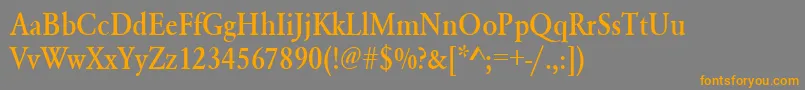Urwgaramondtmedextnar Font – Orange Fonts on Gray Background