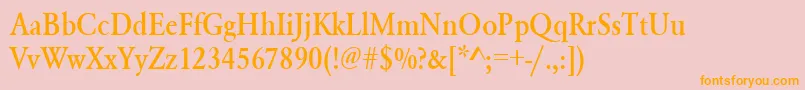 Urwgaramondtmedextnar Font – Orange Fonts on Pink Background