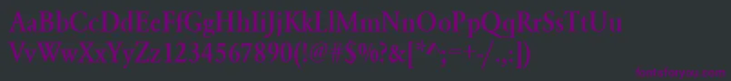 Urwgaramondtmedextnar Font – Purple Fonts on Black Background
