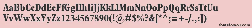 フォントPlantinMtBoldCondensed – ピンクの背景に黒い文字