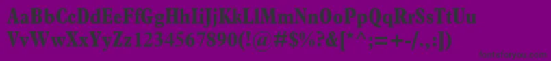 PlantinMtBoldCondensed-Schriftart – Schwarze Schriften auf violettem Hintergrund