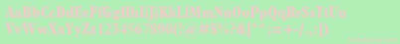 PlantinMtBoldCondensed Font – Pink Fonts on Green Background