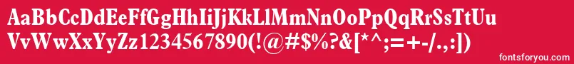 PlantinMtBoldCondensed Font – White Fonts on Red Background