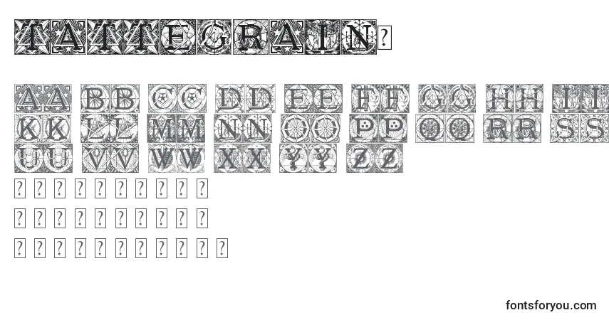 A fonte Tattegrain3 – alfabeto, números, caracteres especiais