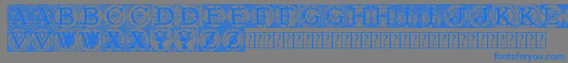 Tattegrain3-Schriftart – Blaue Schriften auf grauem Hintergrund