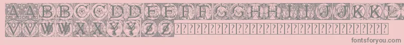 Tattegrain3-Schriftart – Graue Schriften auf rosa Hintergrund