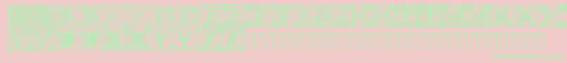 Tattegrain3-Schriftart – Grüne Schriften auf rosa Hintergrund