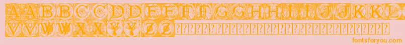 Tattegrain3-Schriftart – Orangefarbene Schriften auf rosa Hintergrund