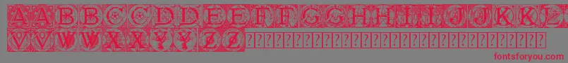 Tattegrain3 Font – Red Fonts on Gray Background
