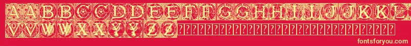 Tattegrain3 Font – Yellow Fonts on Red Background