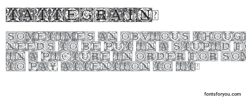 Schriftart Tattegrain3