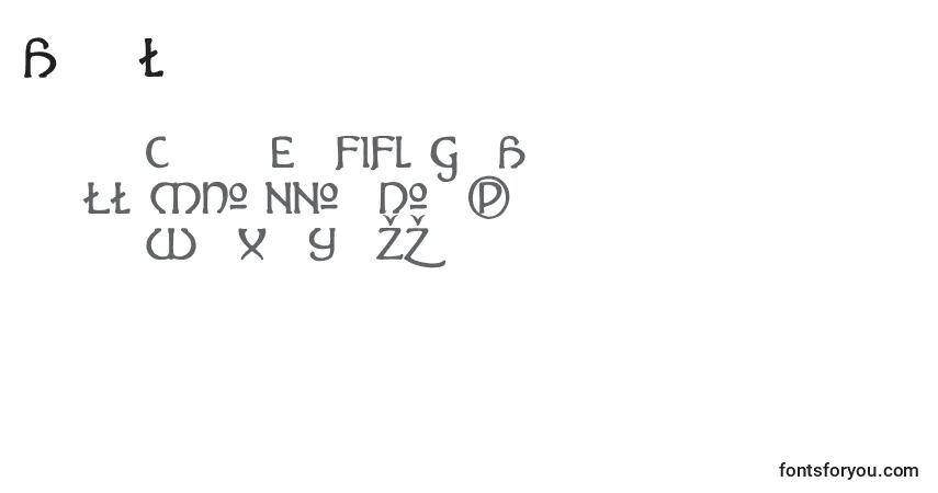 A fonte Hadalt – alfabeto, números, caracteres especiais
