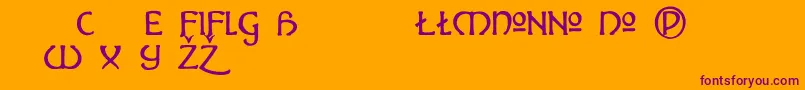 Hadalt Font – Purple Fonts on Orange Background