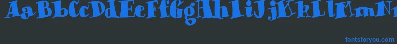 ChunkyTimes Font – Blue Fonts on Black Background