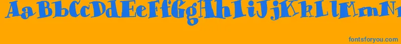 ChunkyTimes Font – Blue Fonts on Orange Background