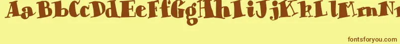 ChunkyTimes Font – Brown Fonts on Yellow Background