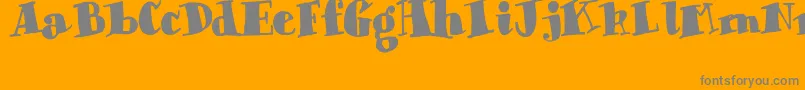 ChunkyTimes Font – Gray Fonts on Orange Background