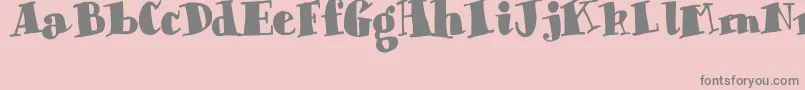 ChunkyTimes Font – Gray Fonts on Pink Background