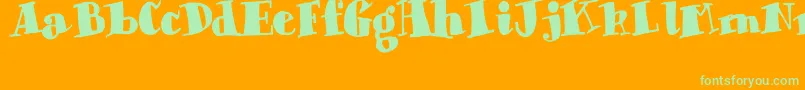 ChunkyTimes Font – Green Fonts on Orange Background