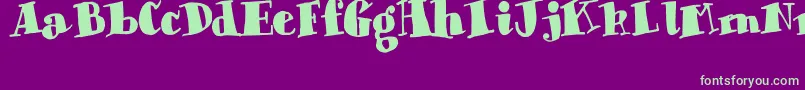 ChunkyTimes Font – Green Fonts on Purple Background