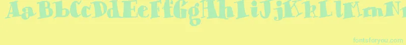 ChunkyTimes Font – Green Fonts on Yellow Background