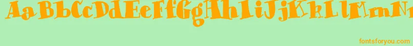 ChunkyTimes Font – Orange Fonts on Green Background