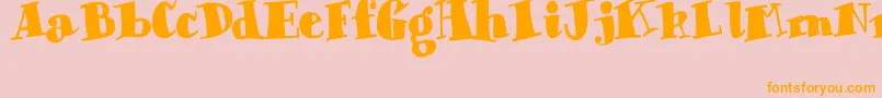 ChunkyTimes Font – Orange Fonts on Pink Background