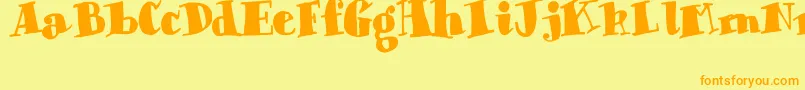 ChunkyTimes Font – Orange Fonts on Yellow Background