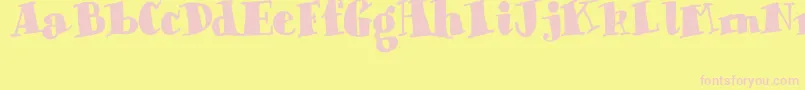 ChunkyTimes Font – Pink Fonts on Yellow Background