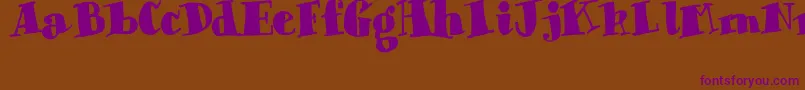 ChunkyTimes Font – Purple Fonts on Brown Background