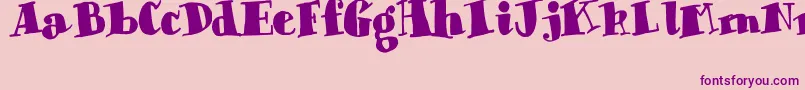 ChunkyTimes Font – Purple Fonts on Pink Background