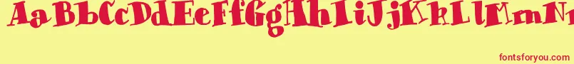 ChunkyTimes Font – Red Fonts on Yellow Background