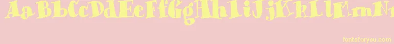 ChunkyTimes Font – Yellow Fonts on Pink Background