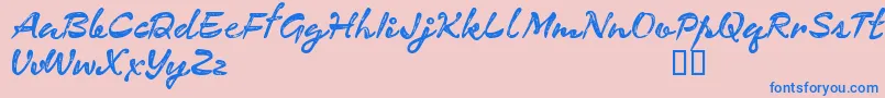 CfexpeditionRegular Font – Blue Fonts on Pink Background